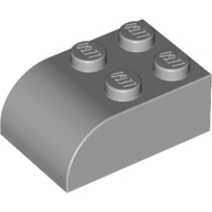 Lego kostka (kostička) 3x2 zakulacená nahoře, světle modro šedá (4217918)